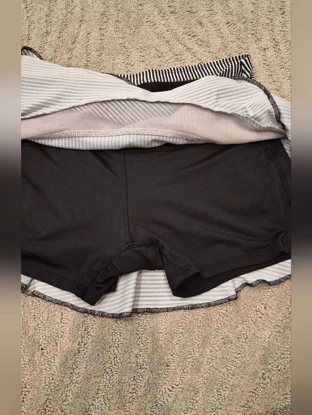3 Piece Black -Lucky In Love Tennis Tank. Black/White Tiered Skirt w/ Jacket - S - Picture 8 of 9